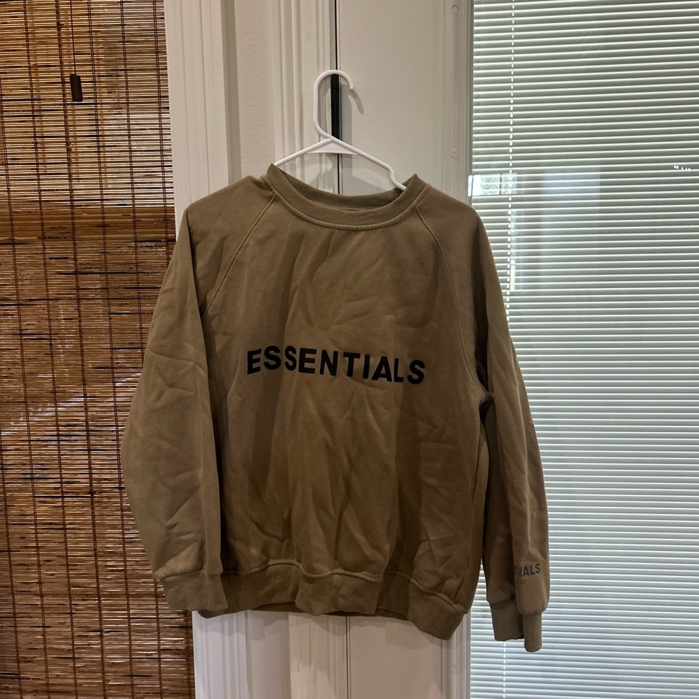 Fear of God Essentials Unisex Brown Crewneck Sweater